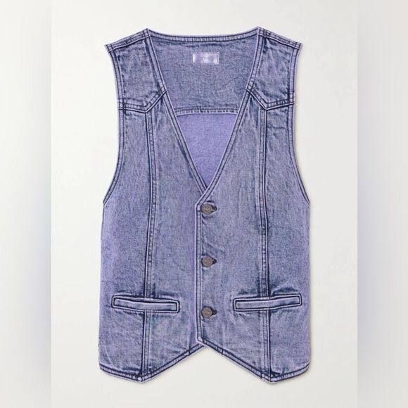 Mother Masked Driver Purple Vest Denim Size XS - Picture 7 of 10